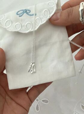 ins风”过家家“刀叉吊坠项链女可爱个性立体刀叉设计简约锁骨链