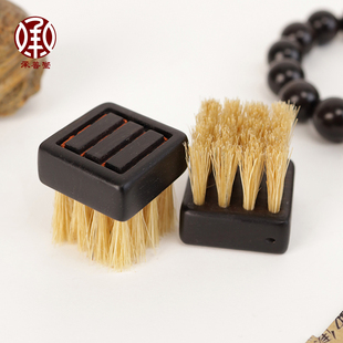 承善堂梳子清洁刷猪鬃刷子羊角梳按摩梳清理刷紫光檀木梳头发清洁