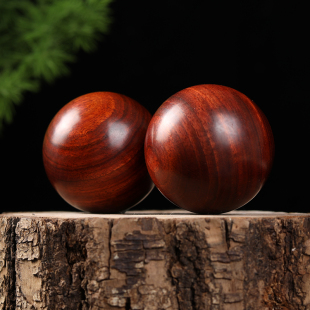 正宗血檀木健身球实木手转球手握球中老年肌肉锻炼放松盘玩把玩件