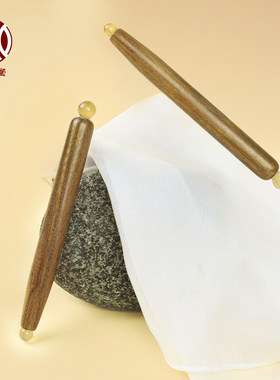 承善堂天然绿檀双头羊角珠点穴笔眼部按摩器女拨筋棒家用便携开穴