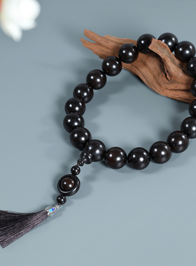 转运珠小众禅意念珠车挂乌木东方