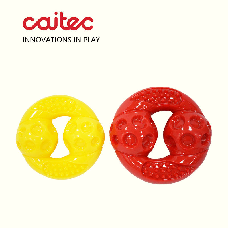 新品Caitec狗狗发声玩具球圈弹性好磨牙耐咬小型犬中型犬柯基柴犬