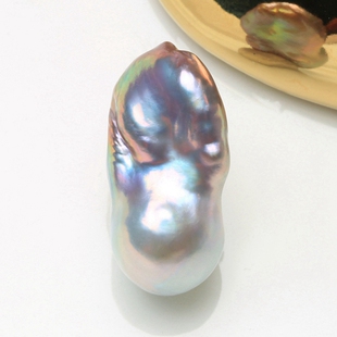 【小巴清仓】10MM天然淡水巴洛克珍珠极光牛油果鱼尾炫巴捡漏BNN