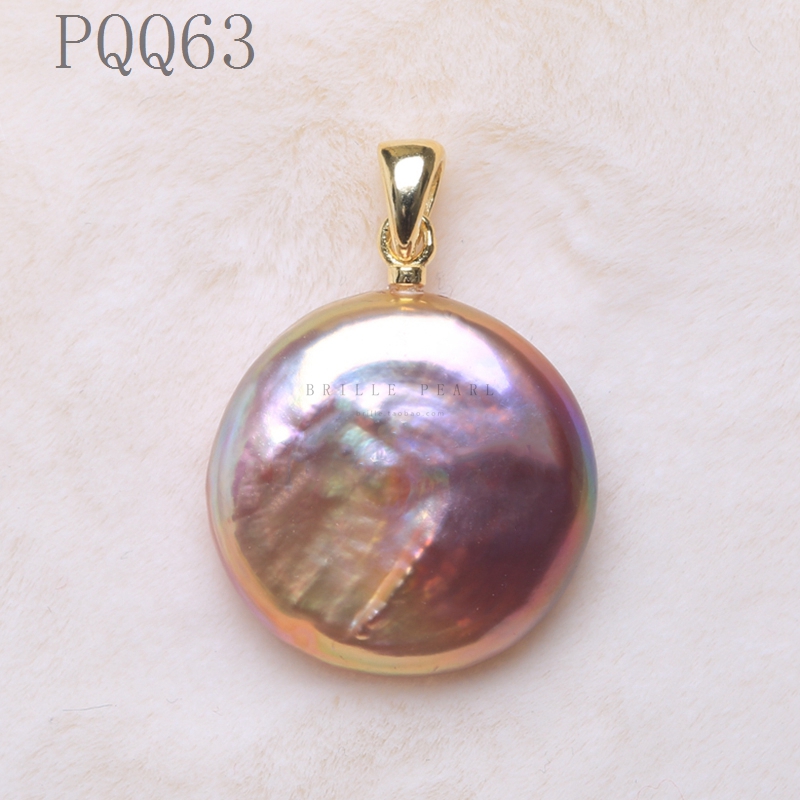 天然淡水巴洛克异形珍珠纽扣珍珠怪色强光不规则s925纯银珍珠吊坠