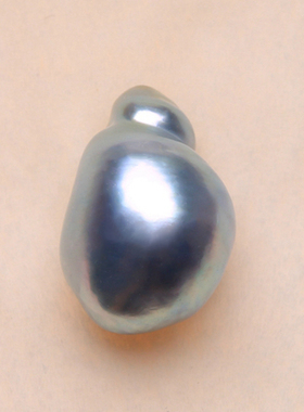 6A毕业极蓝血澳白天然海水银蓝冷光巴洛克珍珠绝绝子吊坠裸珠BEW