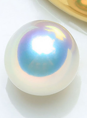 【冷银蓝限定】天然淡水巴洛克珍珠稀有蓝血冷光银蓝光DIY散珠BUC