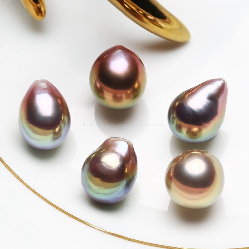 天然淡水珍珠天然色糖纸金属极光