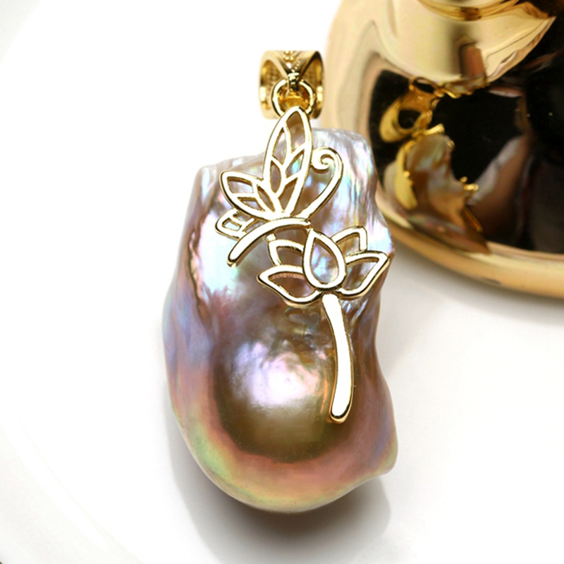 超级巴洛克天然淡水珍珠鎏金