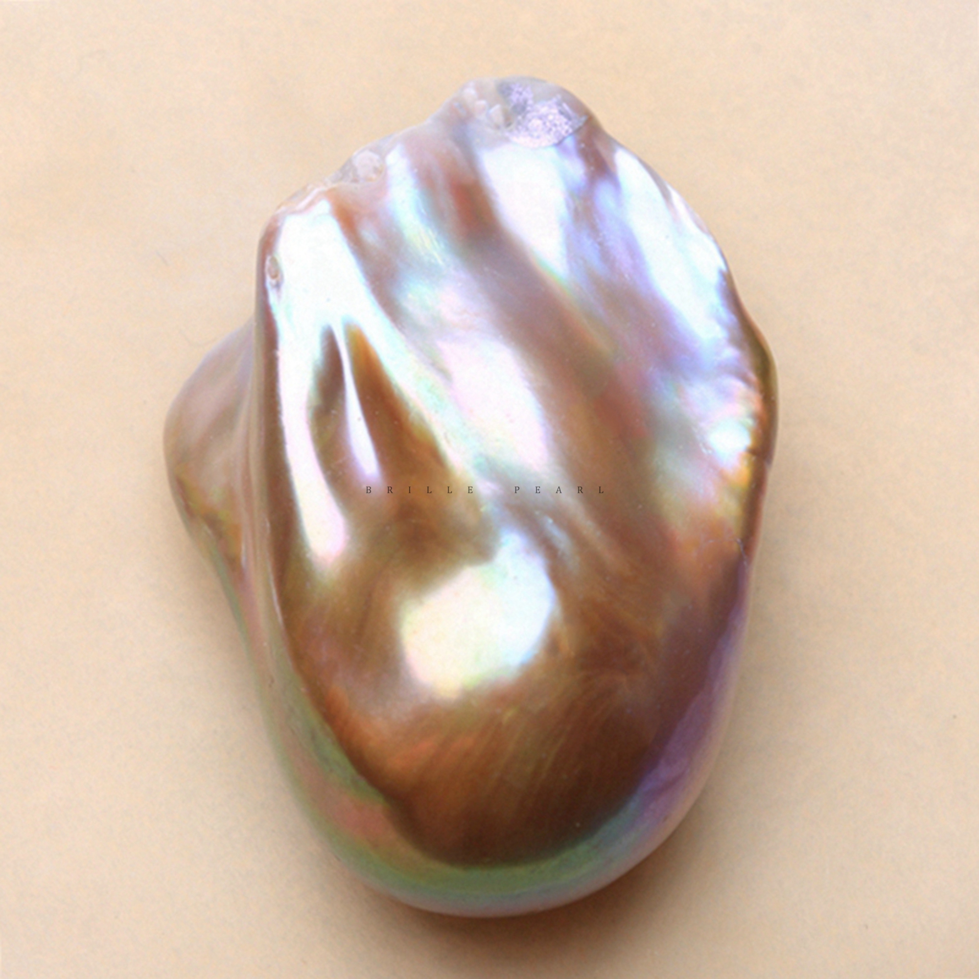 天然淡水巴洛克异形珍珠特大面珠