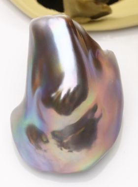 【满月】独家天然淡水无核keshi厚形散珠真多麻特极光17-18mm BJV