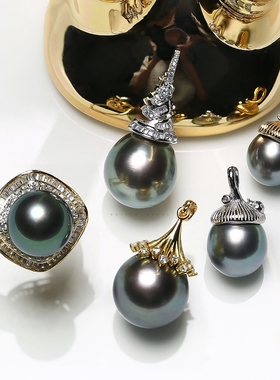 【海水珍珠捡漏】天然大溪地黑珍珠s925银吊坠戒指清仓回款甩PBI