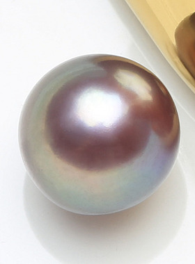 【九紫星】3A正圆强光天然淡水爱迪生珍珠7-9mm紫罗兰散珠定制BPB