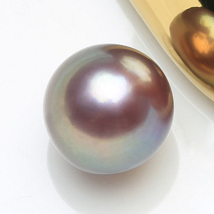 9mm紫罗兰散珠定制BPB 3A正圆强光天然淡水爱迪生珍珠7 九紫星