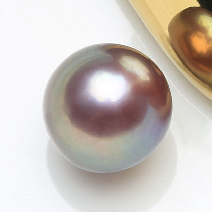 【九紫星】3A正圆强光天然淡水爱迪生珍珠7-9mm紫罗兰散珠定制BPB