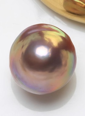 【5A糖果巴洛克】12mm天然色淡水珍珠亮炫彩散珠可定制吊坠BMV