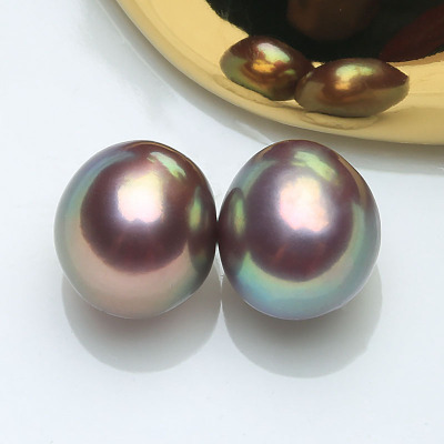 天然淡水巴洛克珍珠油画糖果滑皮