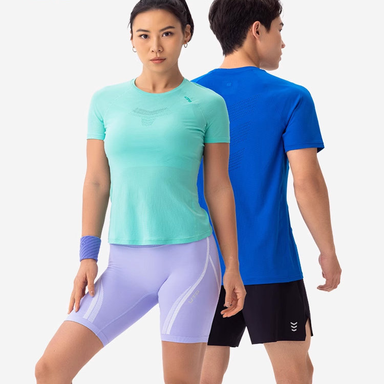 UTO悠途速干短袖女运动T恤男士夏季马拉松跑步健身上衣吸湿排汗