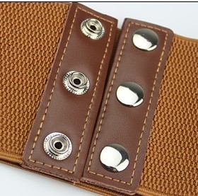 腰封女10厘米超宽牛皮松紧腰带修身收腰皮带