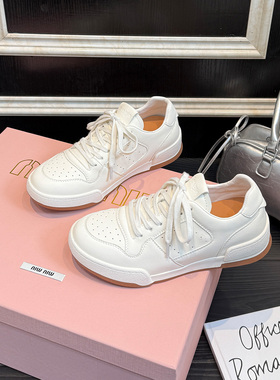 歌诗茵真皮小白鞋女2026春季新款时尚运动休闲鞋厚底板鞋女ins潮
