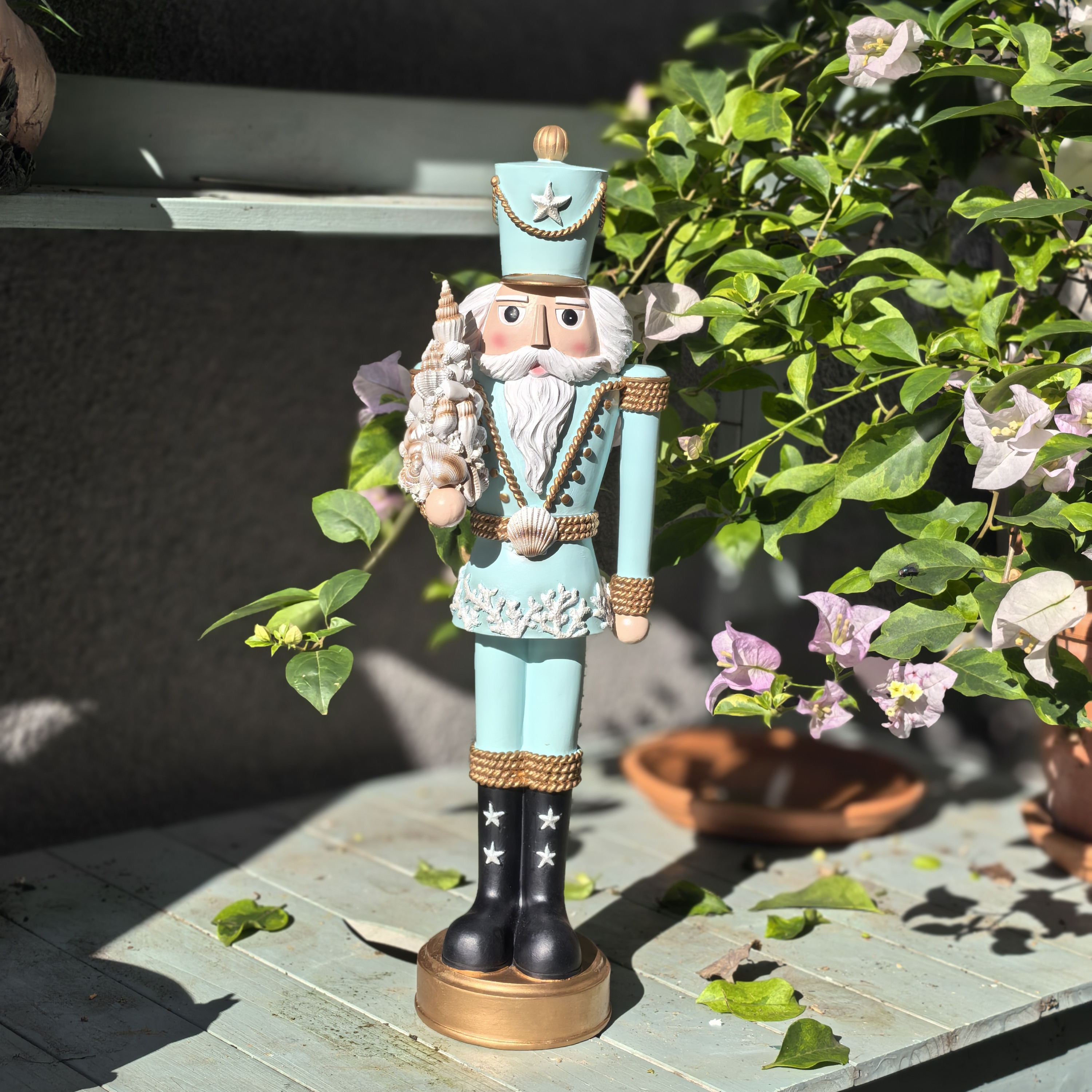 圣诞胡桃夹子士兵家居圣诞装饰装桌面树脂摆件花园装饰摆件