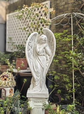 【特价清仓】高85cm欧式复古天使摆件庭院装饰氧化镁户外落地装饰