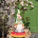 饰品创意装 高43cm花园地精摆件户外庭院装 饰摆件 清仓福利