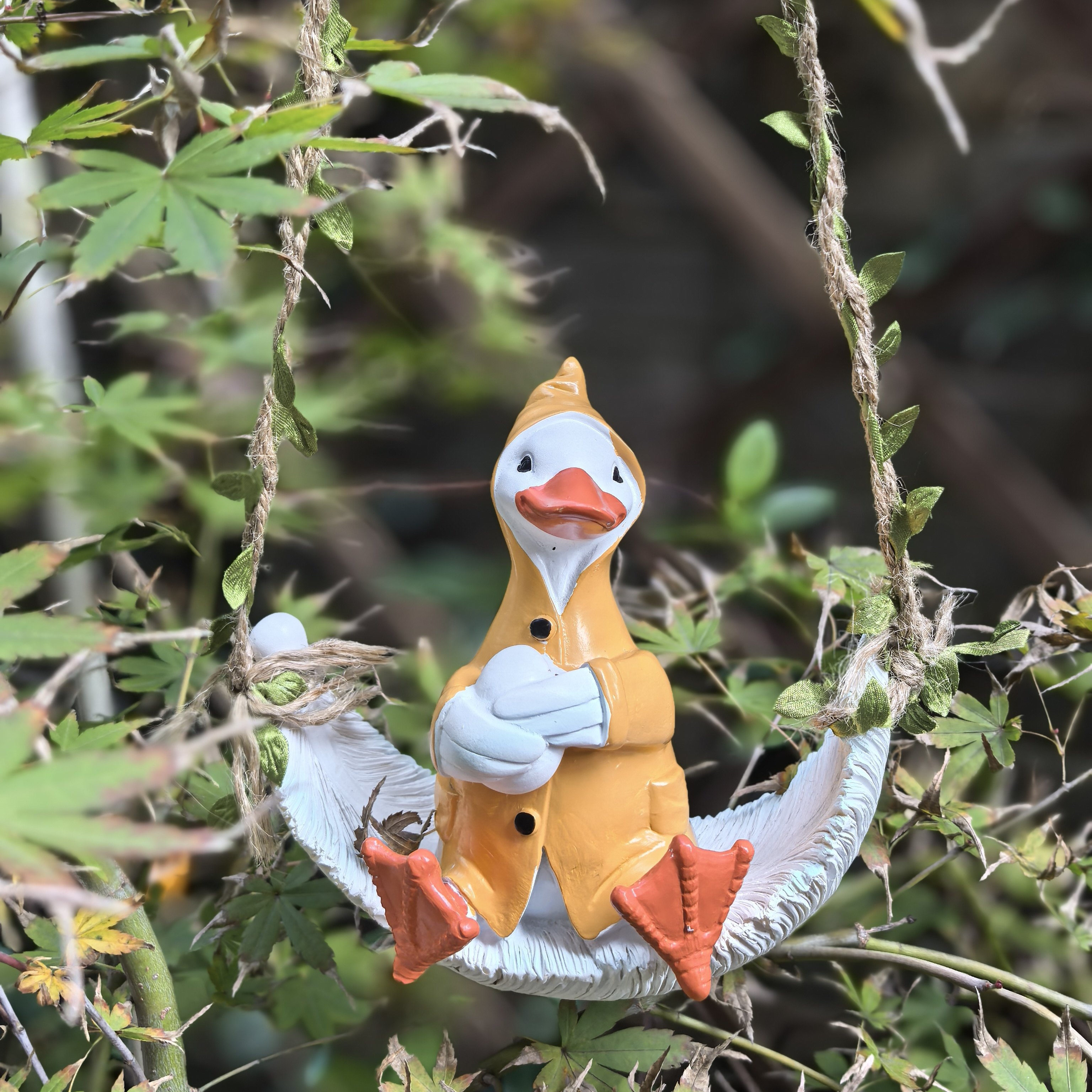 秋千鸭子树脂庭院挂件卡通可爱装饰摆件,家居饰品,户外/庭院摆件,淘宝优惠券,粉丝福利购,淘宝优惠卷