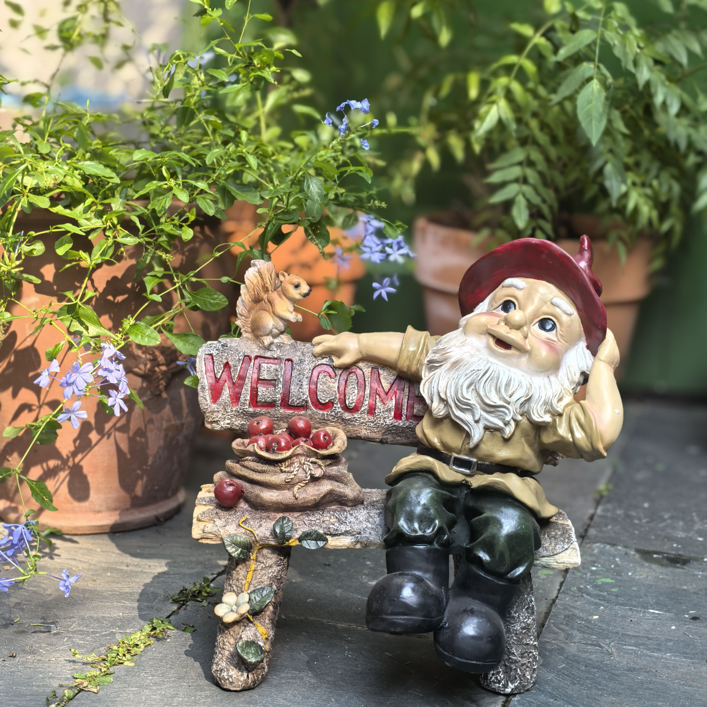 精灵座椅树脂花园装饰花盆摆件透气造景创意庭院装饰法式复古怀旧