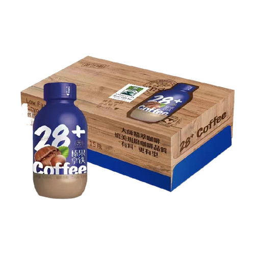 第28街榛果拿铁320g瓶装饮料松露香草摩卡精粹香浓咖啡整箱15瓶装