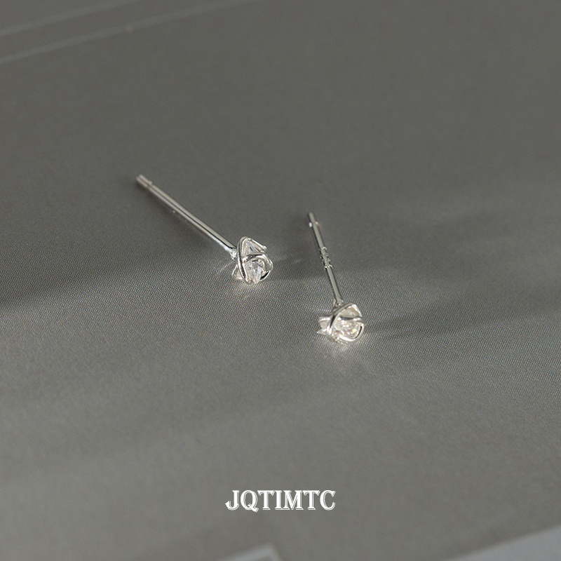 JQTIMTC通体s925纯银耳钉