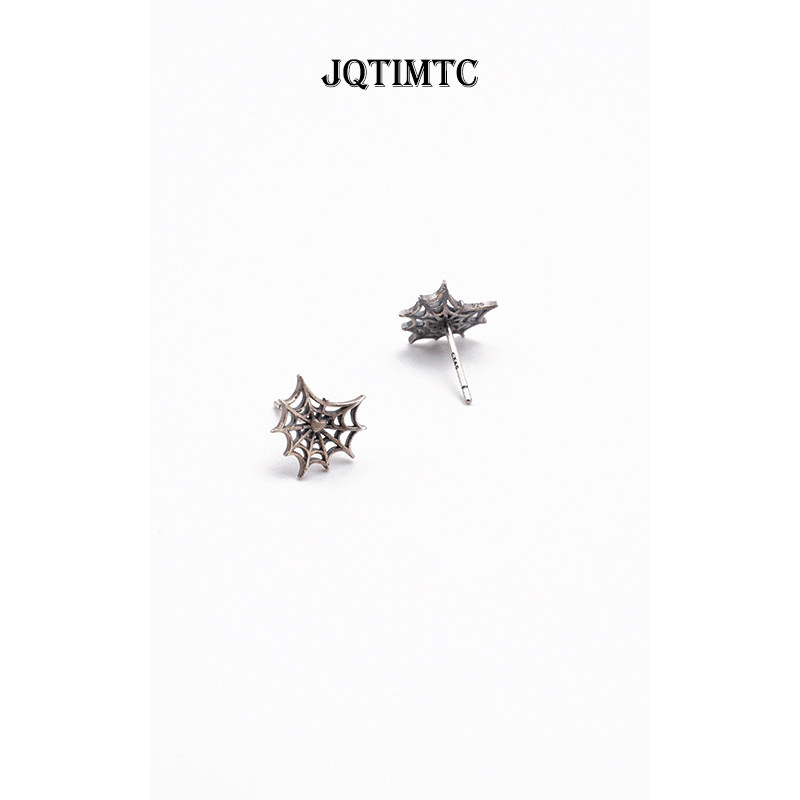 通体s925纯银朋克风耳钉