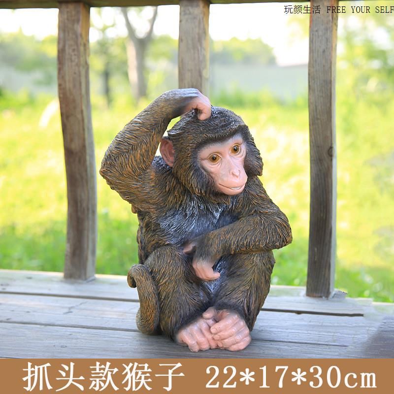 仿真猴子雕塑摆件公园游乐园园林景观装饰动物模型工艺品摆设