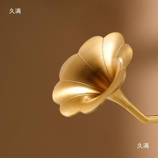 闻香器皿陈皮试香装 置展示闻酒器铜喇叭嗅香瓶咖啡闻