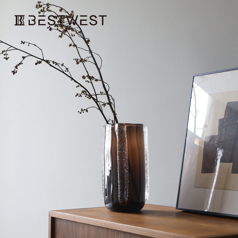 博西家居花瓶玻璃水养鲜花摆件客厅插花创意绝美设计师推荐高档花