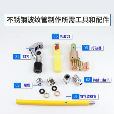 打波器割刀套装波纹管专用工具三件套304不锈钢煤气管敲波切割刀