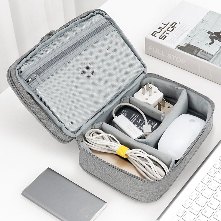 包纳多功能数据线收纳包笔记本充电器鼠标移动电源线收纳盒数码收