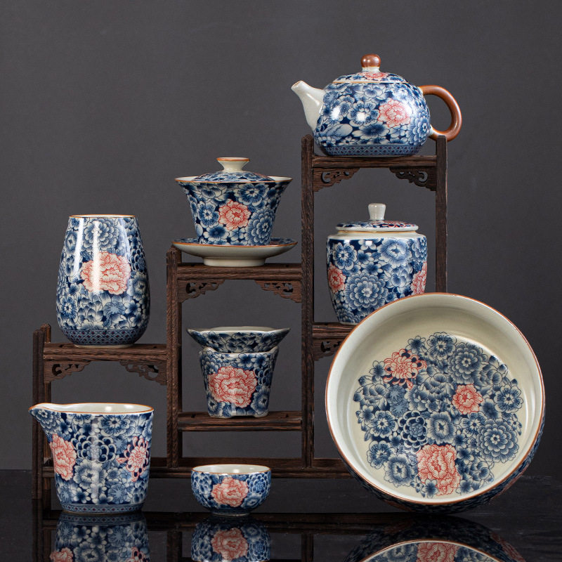 德化功夫茶具套装汝窑茶具礼盒套装 茶壶茶杯一整套 泡茶茶具全套