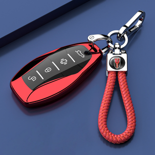 适用红旗H5钥匙套高档H6H9天工08专用HQ9HS5包HS7HS3保护壳扣男女