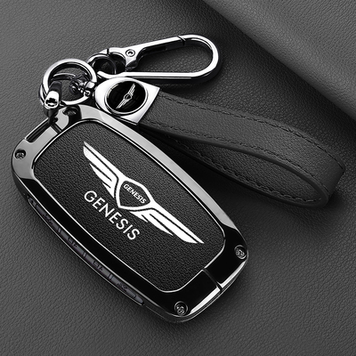 适用捷尼赛思GV80钥匙套金属GV60汽车gv90专用G70保护壳扣包高档