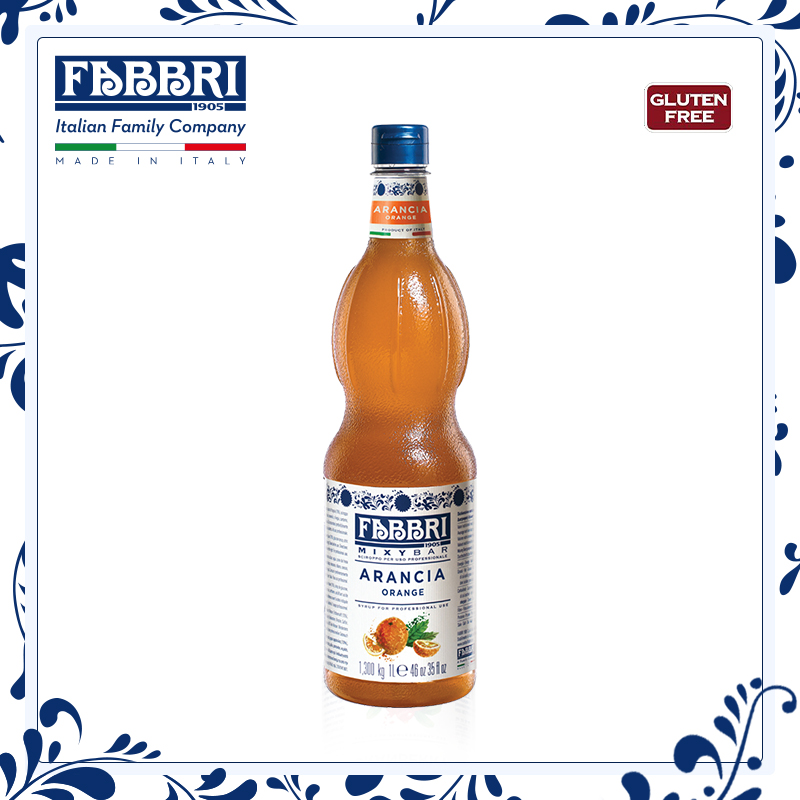 法布芮Fabbri 柳橙/橙子糖浆汁Orange Syrup 意大利进口 1.3kg/1L 咖啡/麦片/冲饮 糖浆 原图主图