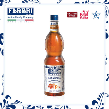 法布芮Fabbri 焦糖糖浆咖啡奶茶Caramel Syrup意大利进口1.3kg/1L