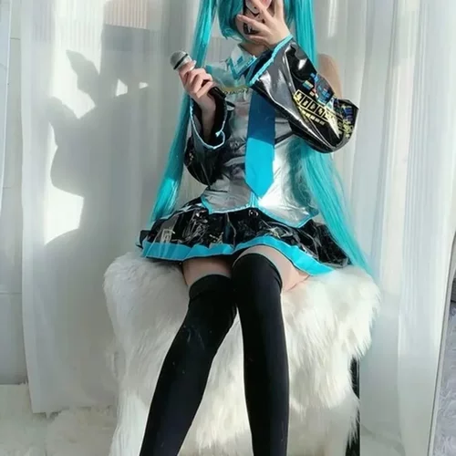 未来假发【初音cosplay未初音公式服初音现货cos】MIKU衣服
