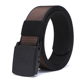 双面可用加厚帆布无金属皮带塑料扣无铁无磁防过敏腰带男士