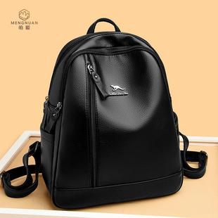 一件代发背包双肩包女高级感女士时尚女款跨境热款皮质双肩背包袋