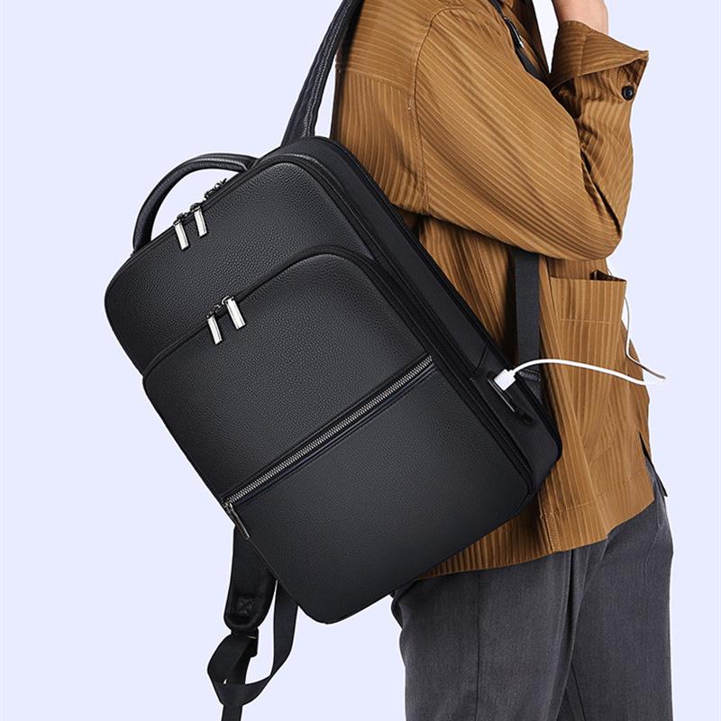 新款多功能大容量商务背包通勤旅行电脑包出差上班高级感双肩背包