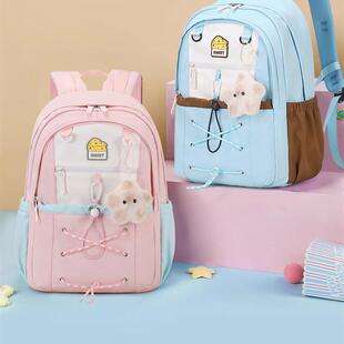 可爱ins风大容量双肩包轻便小学初高中学生上课外出背包书包女