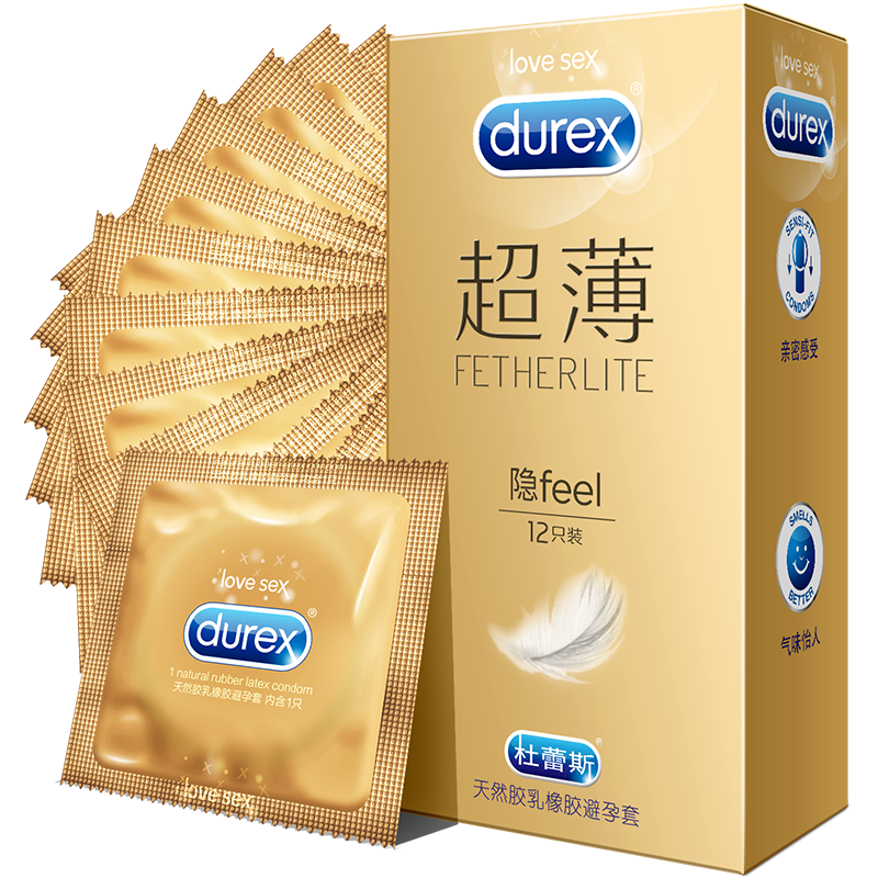 杜蕾斯超薄安全套裸入避孕套0.001正品安全性用品12只装