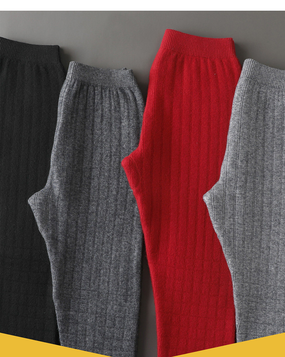 宽松加大码加厚羊绒裤加肥高腰护膝羊毛裤女士老年老人胖人肥毛裤