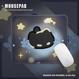 卡通可爱猫咪鼠标垫橡胶办公桌垫260x210mm通用电脑鼠标垫学生