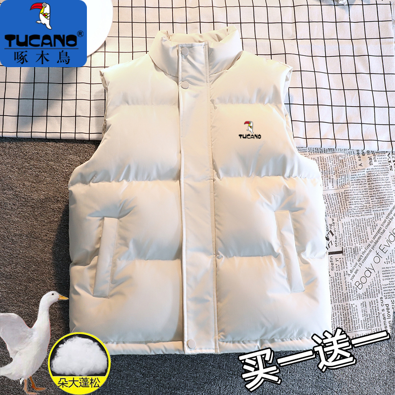 青年大码羽绒棉马甲男秋冬季立领外套帅气休闲背心加厚保暖马夹男